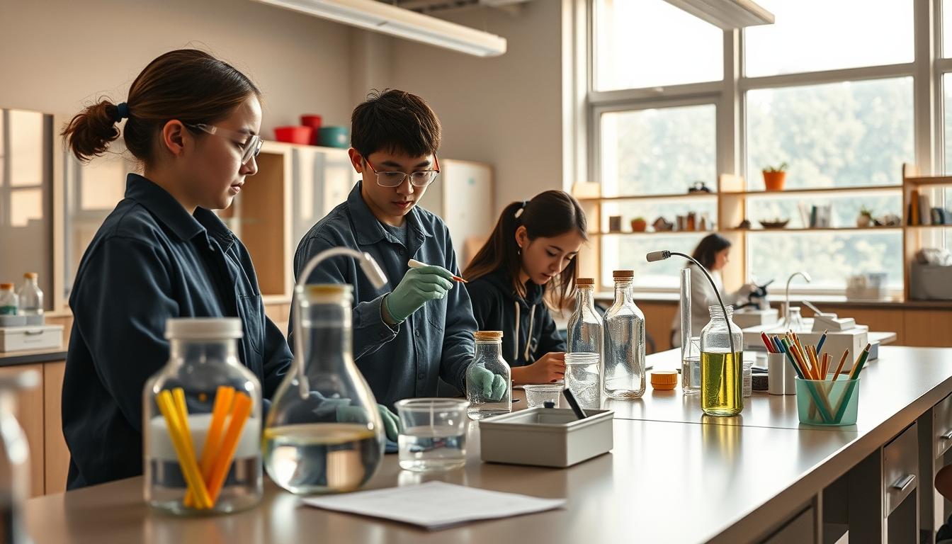 Student developing practical and academic skills